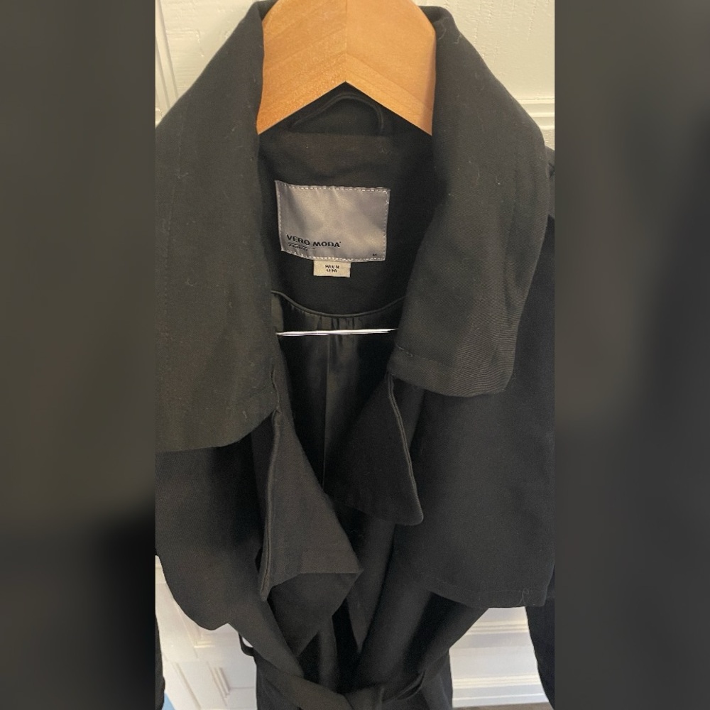 Vero Moda Women's Black Trench Coat - Picture 2 of 3